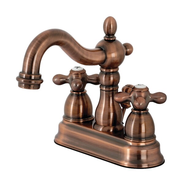 KB160AXAC Heritage 4" Centerset Bathroom Faucet, Antique Copper